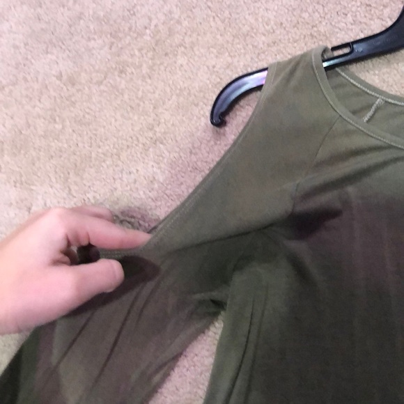 An olive green soft and sexy tee. - Picture 2 of 3